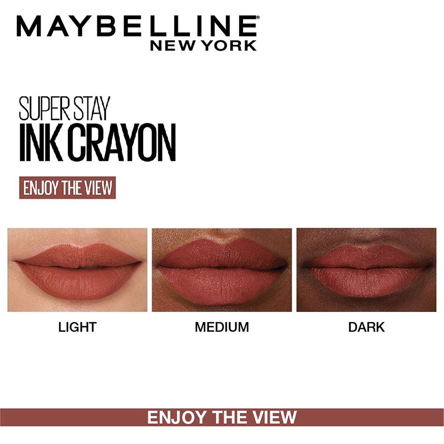Maybelline New York Matte Ink Crayon Lipstick - 20 Enjoy the View, Matte Finish, Intense Colour, Long-lasting Up To 8 Hours. Maybelline New York Matte Ink Crayon Lipstick is Smudge Resistant | 1.2g