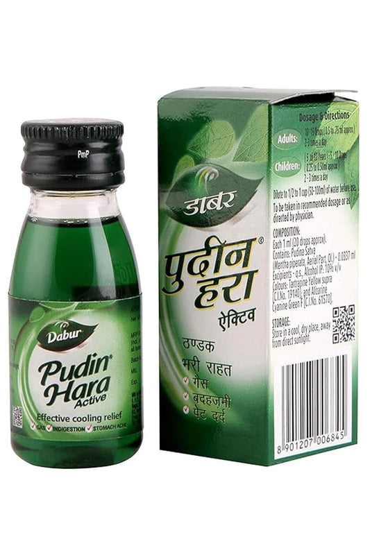 Dabur Ayurvedic Pudin Hara Drops (30ml) for relief from stomach ache, gas, and other digestion problems