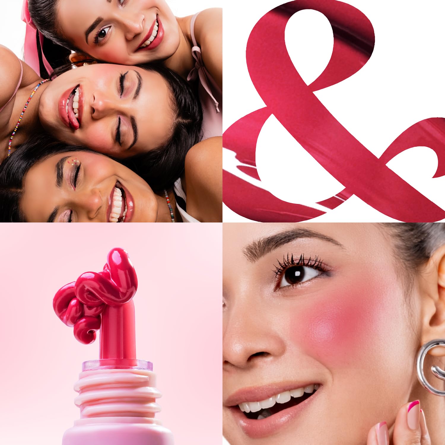 Blue Heaven Pop & Glow Eye & Cheek tint blusher for face makeup, Blush enriched with Rosehip and Coconut oil - Pink Tease, 12ml