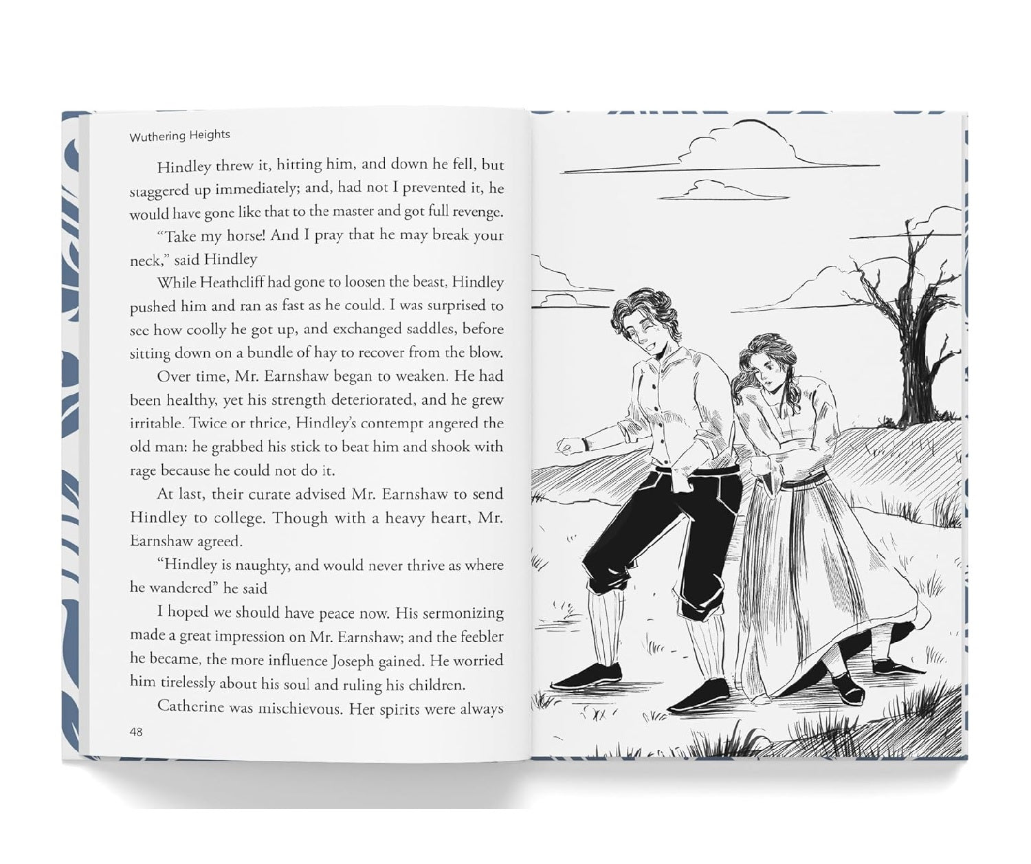 Wuthering Heights: Illustrated Abridged Children Classic English Novel with Review Questions (Hardback)
