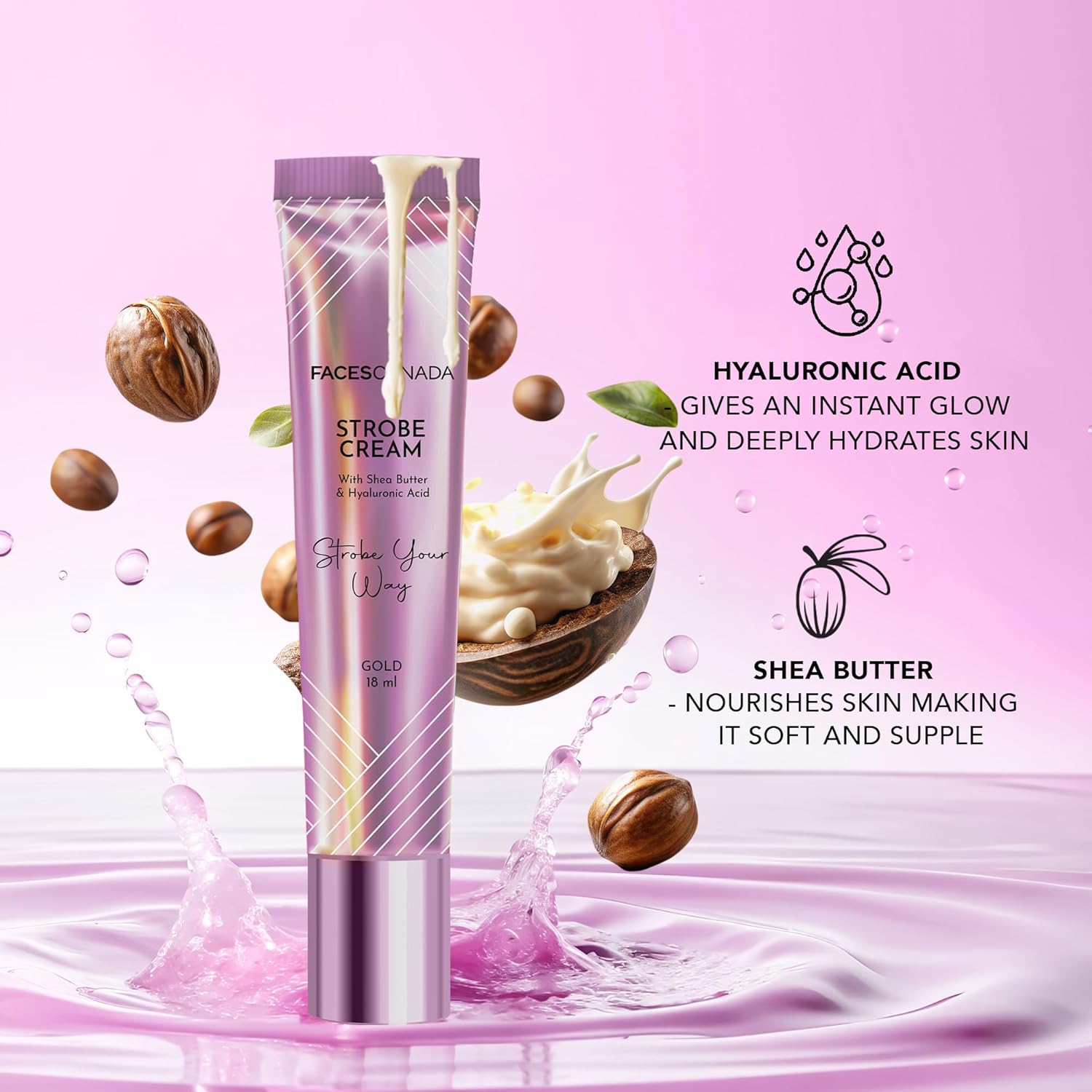 FACES CANADA Strobe Cream Mini- Pink, 18ml