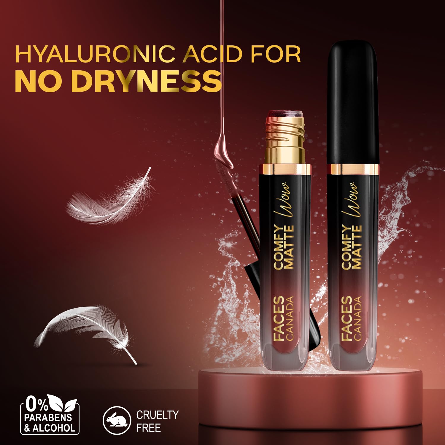 FACES CANADA Comfy Matte Wow Liquid Lipstick - Cocoa Crush 07 (Brown) 3.8ml