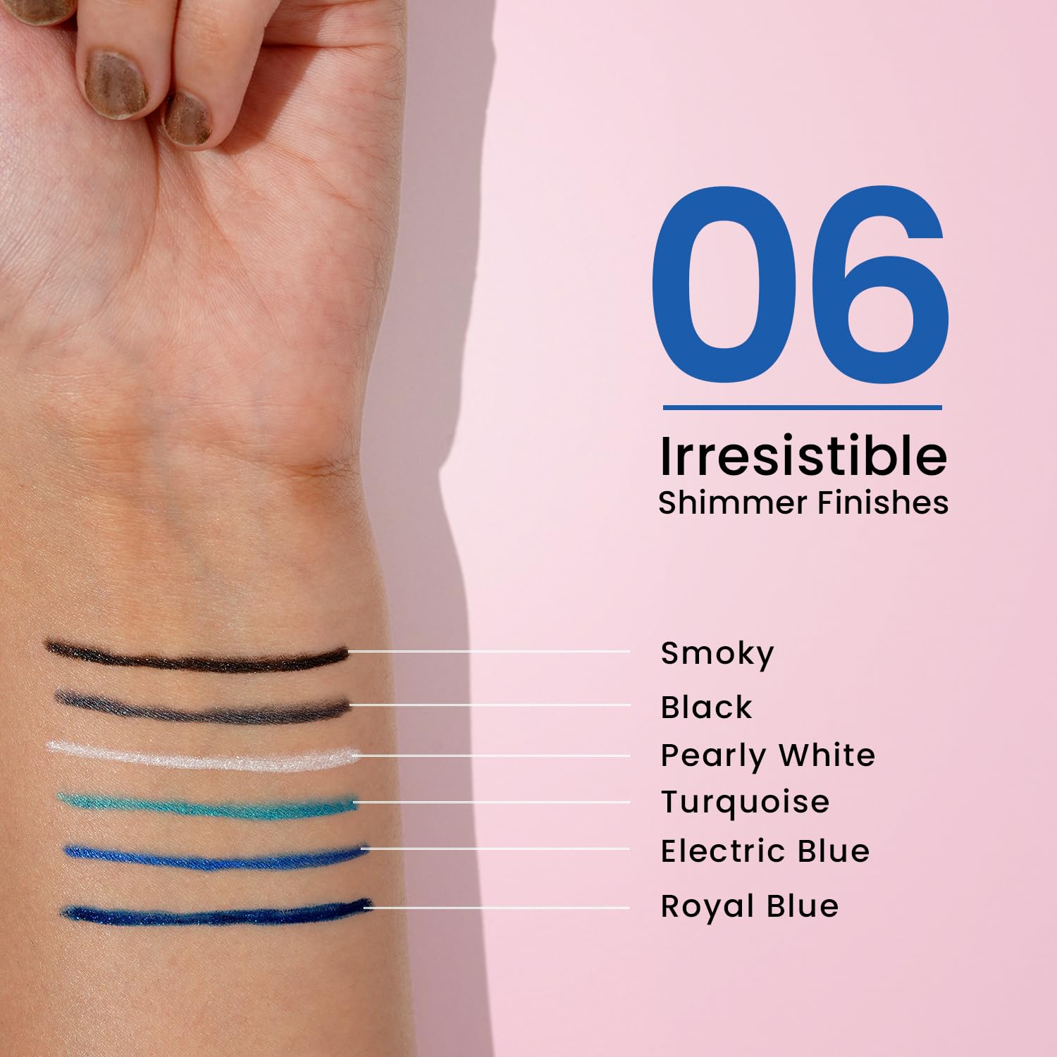 Swiss Beauty Intense Gel Kajal with Sharpener | 12-Hour Stay | Waterproof | Smudge-Proof | Creamy Texture | Highly Pigmented | Multi-Use Eye Pencil | 1.2g, Shade- Royal Blue