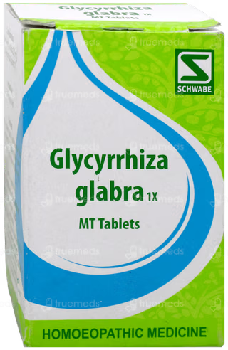 Dr Willmar Schwabe India Homoeopathic Glycyrrhiza Glabra 1X Tablets (20gm) for Allergic Rhinitis Cough