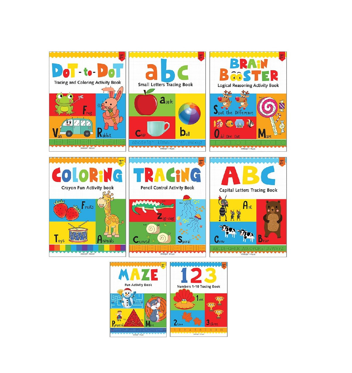Preschool Complete Learning Activity Pack for Kids – Alphabet, Numbers, Tracing, Coloring, Mazes, Logical Thinking & More |  Paperback