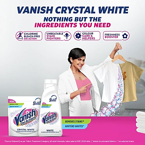 Vanish Oxi Action White Fabric Whitener, 180 ml