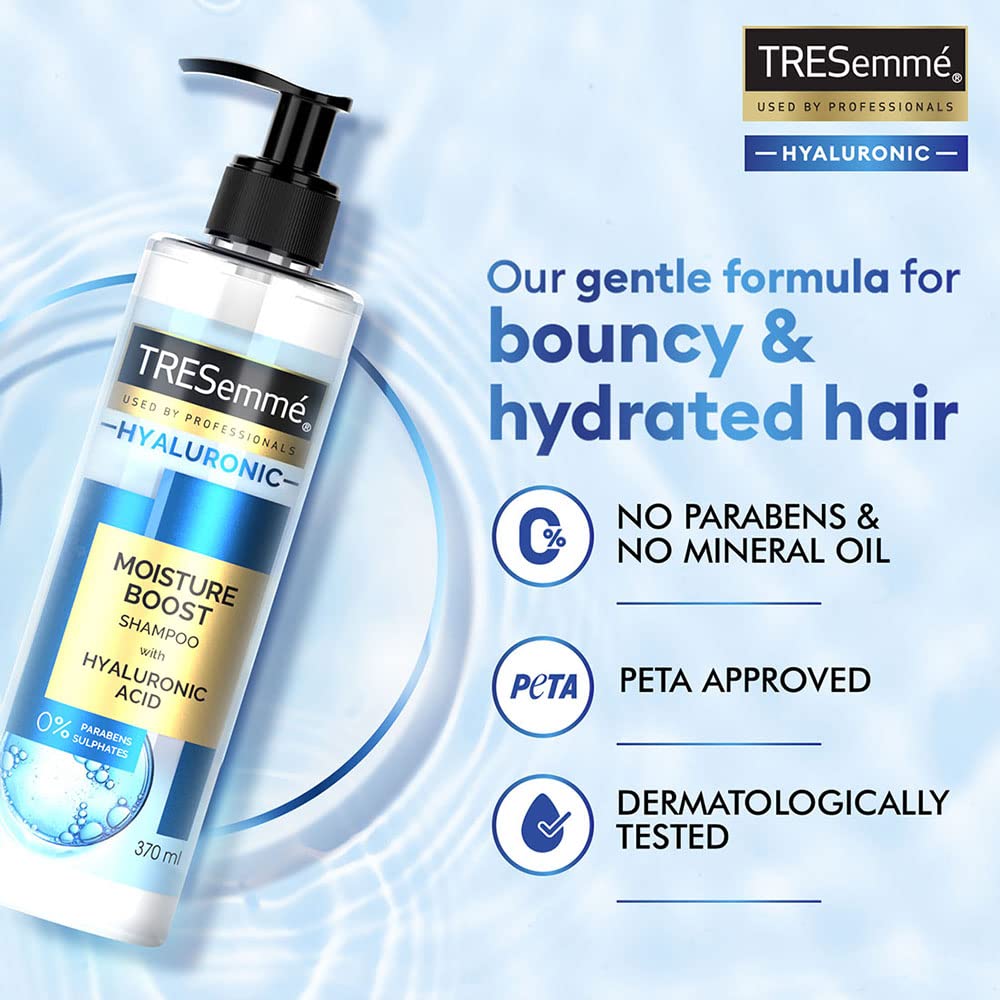TRESemme Pro Pure Moisture Boost Shampoo|| with Aloe Essence|| Sulphate Free & Paraben Free|| for Dry Hair|| 370 ml