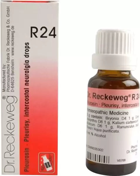 Dr. Reckeweg R24 Pleurisy, Intercostal Neuralgia – 22ml for chest pain heart health