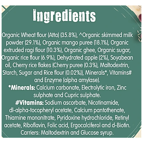 Nestle Ceregrow Organic Selection - Multigrain Cereal With Ragi & Mixed Fruits, 2-5 Years, 200 g Bag In Box