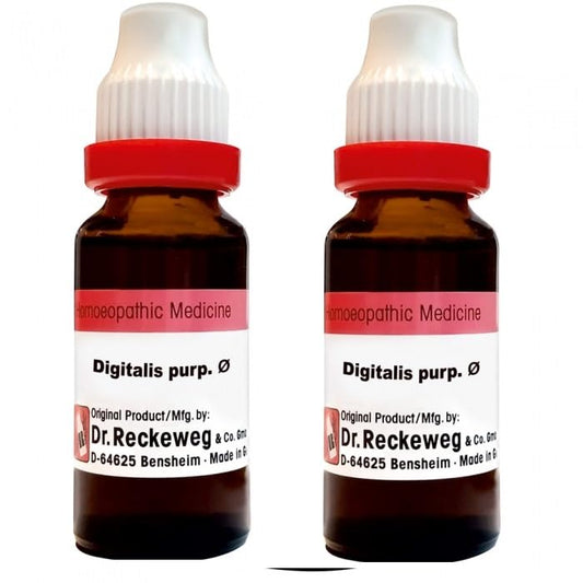 Dr Reckeweg Digitalis Purpurea Mother Tincture (Q) 20ml for kidney disorders swelling (pack of 2)