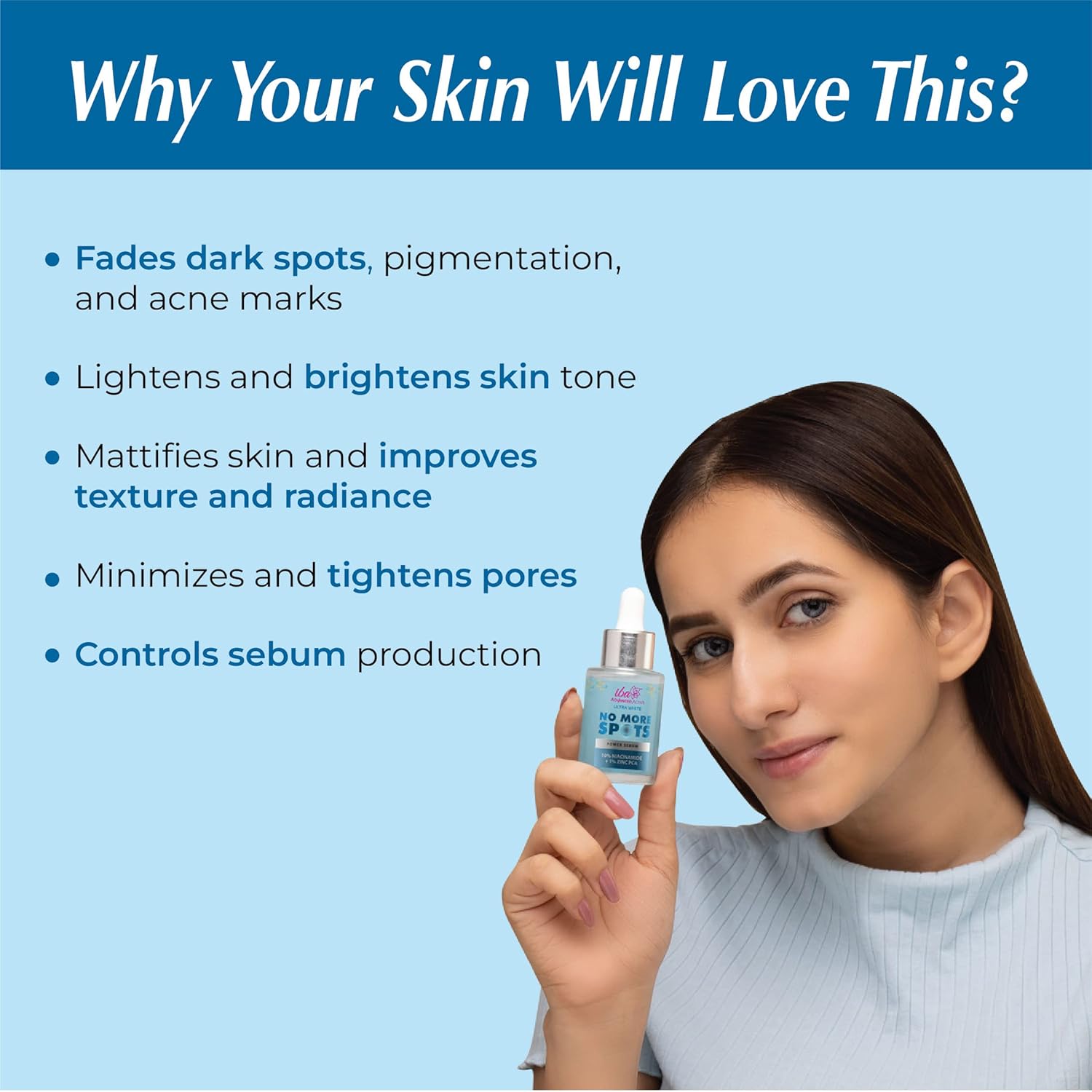 Iba Ultra White No More Spots 10% Niacinamide Power Serum 30ml