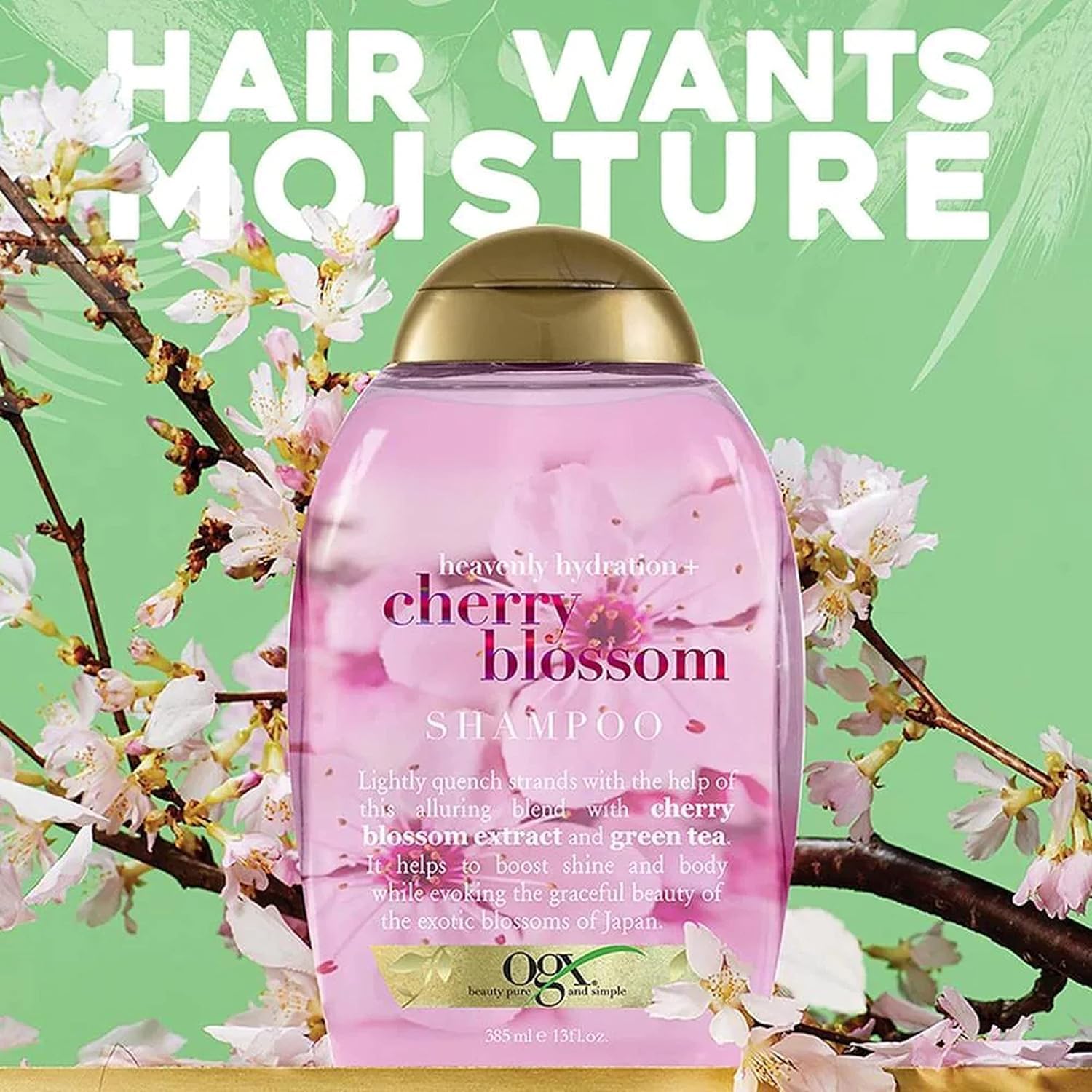 OGX Heavenly Hydration Cherry Blossom Shampoo 385ml