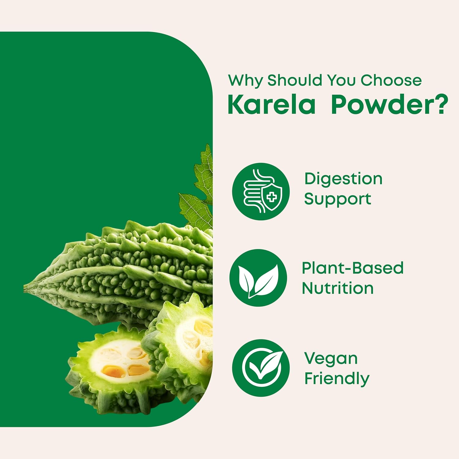 H&C Herbal Ingredients Expert Karela Bitter Gourd Powder, 227g for Blood Sugar Control & Metabolic Wellness
