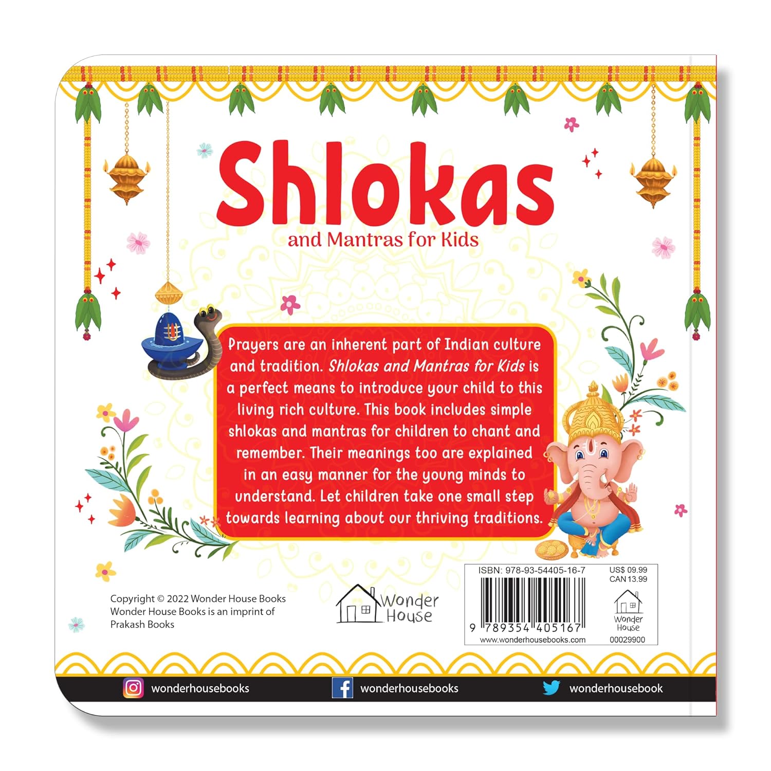 Shlokas and Mantras for Kids – Illustrated Padded Board Book | Board Book | Hardcover