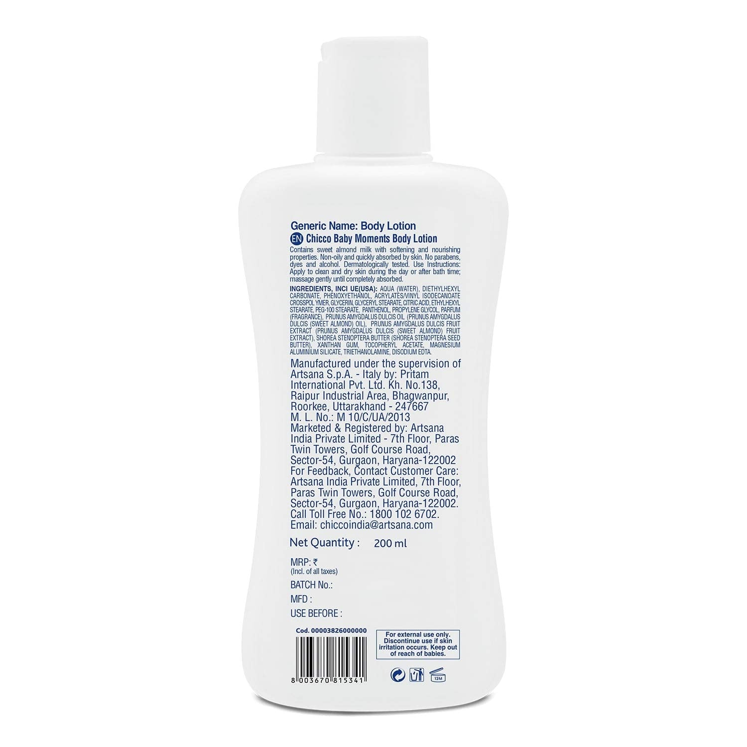 Chicco Baby Moments Body Lotion 200ml