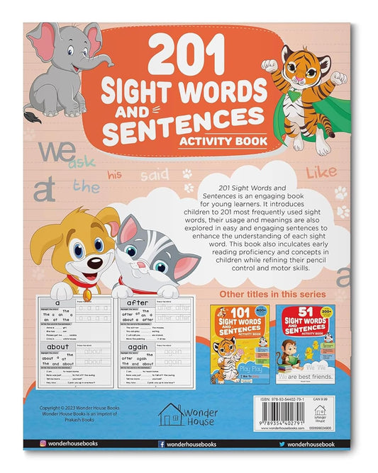 201 Sight Words and Sentences: Activity Book for Children | 800+ Sentences to Read and Practice | Ages 5–8 | 5+ Hours of Learning and Fun Paperback – Picture Book