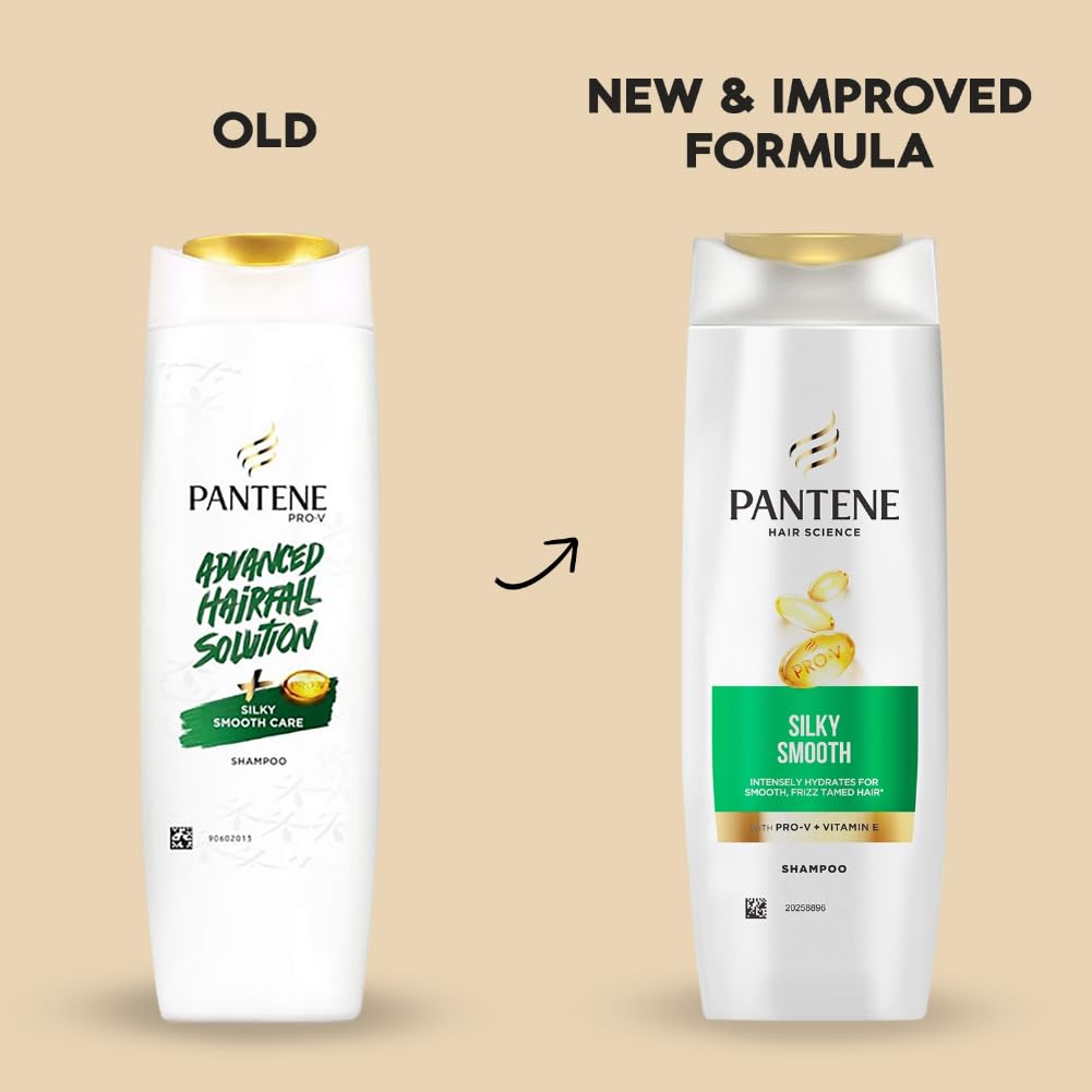Pantene Advanced Hairfall Solution, Anti-Hairfall Silky Smooth Shampoo for Women, 180ML