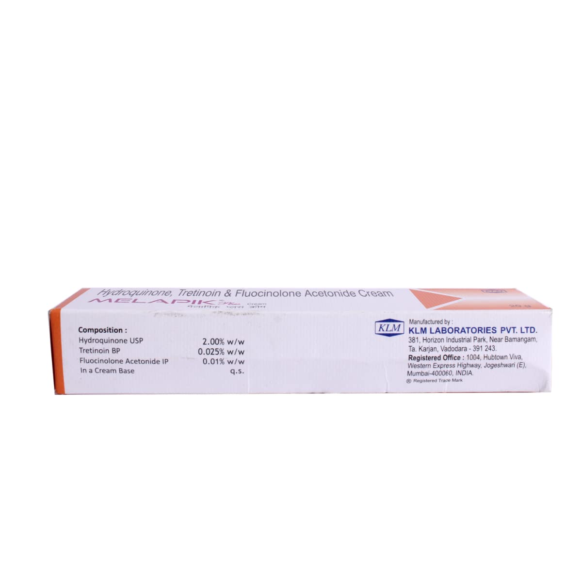 Melapik Plus - Tube of 20 gm Cream