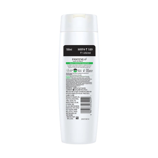 Pantene Advanced Hairfall Solution, Anti-Hairfall Silky Smooth Shampoo for Women, 180ML
