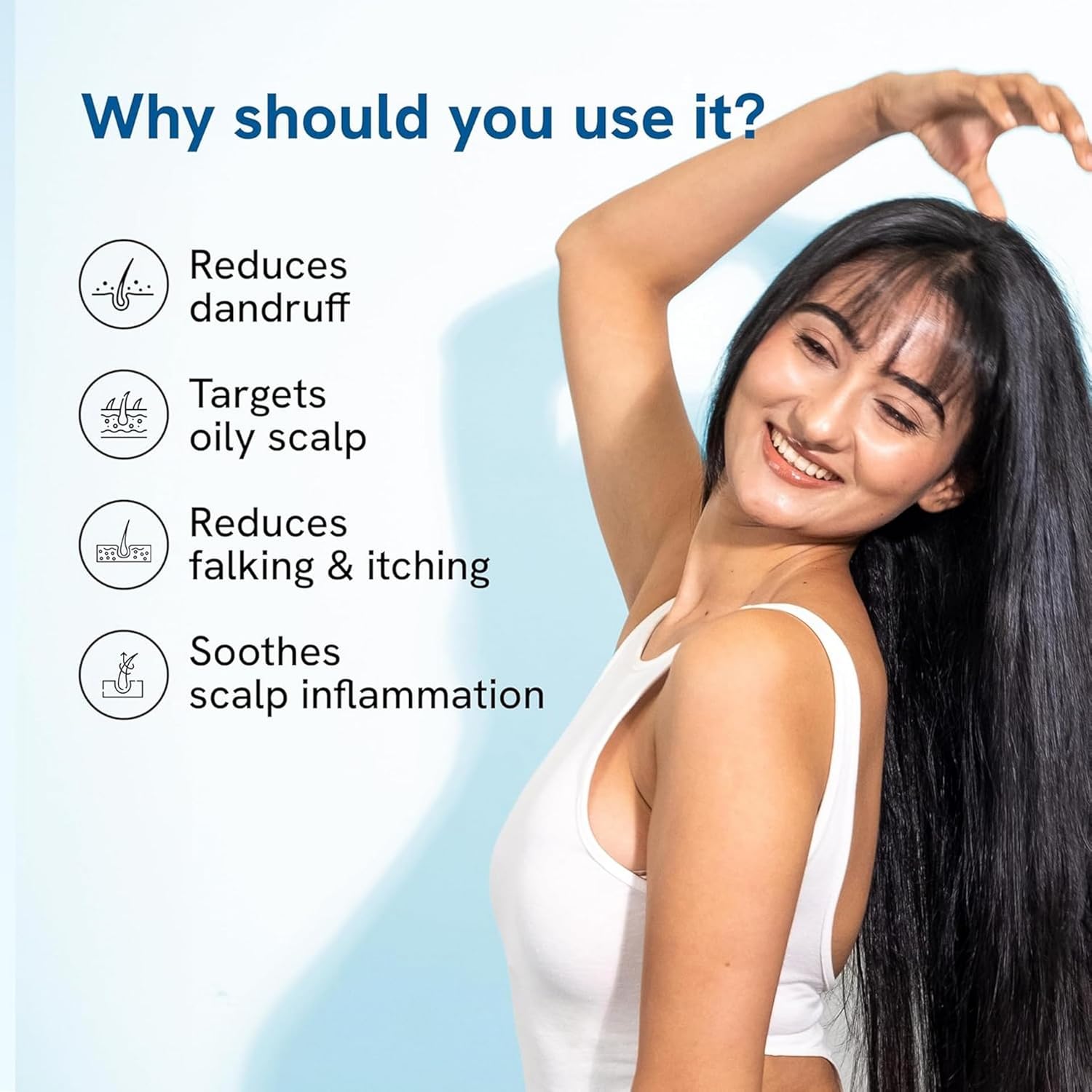 BeBodywise 1% Ketoconazole Dandruff Shampoo For Smooth & Frizz Free Hair - 250 ml