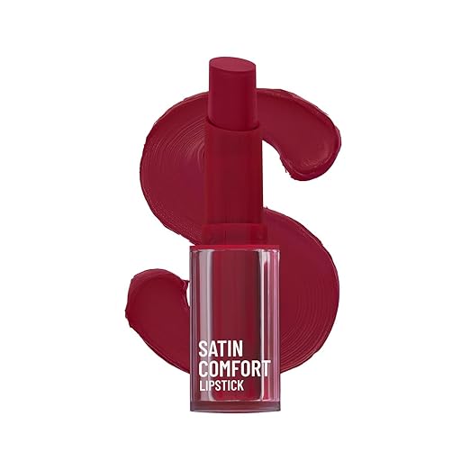Swiss Beauty Satin Comfort Lipstick | Ultra-Hydrating | Highly Pigmented | Smooth Glide | Satin Matte Finish | One-Swipe Application | Shade- 14 My Raspberry, 3gm