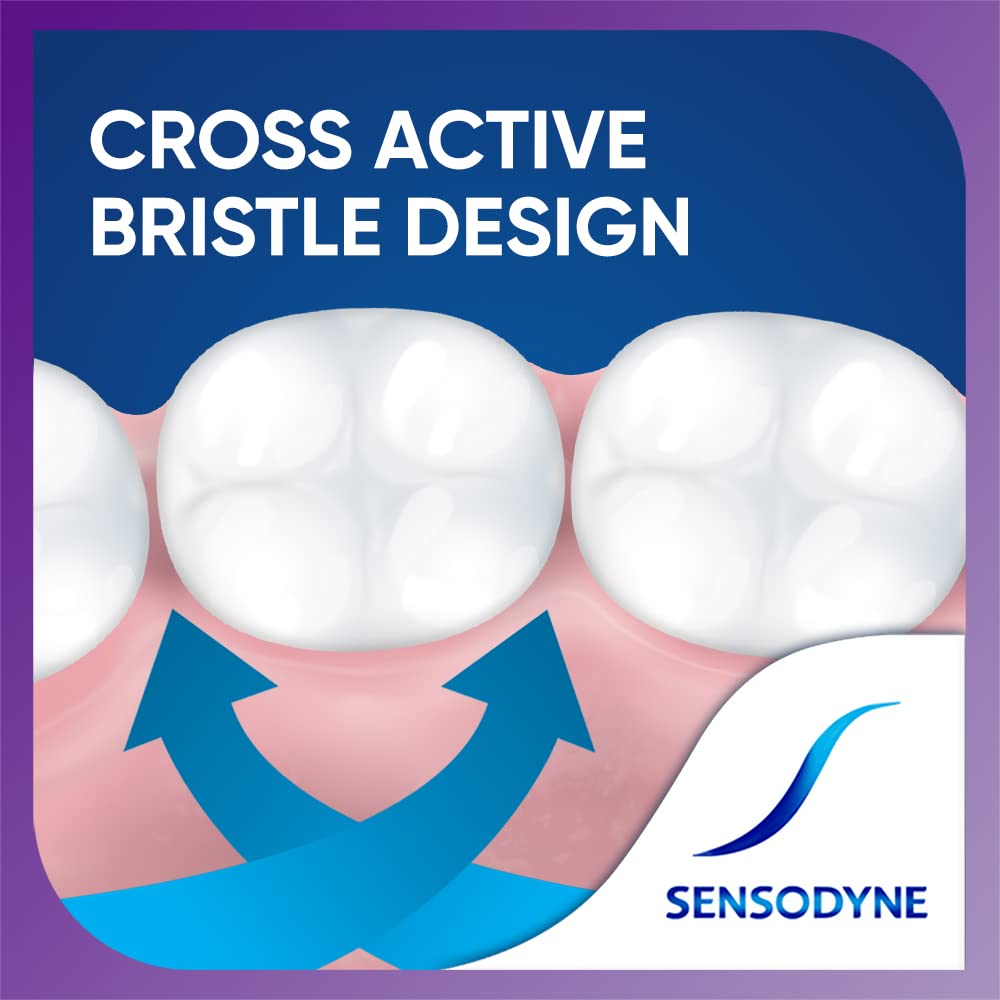 Sensodyne Expert Toothbrush | 20X Slimmer Bristles for Expert Cleaning | Toothbrush Set Pack of 3 (Buy 2 Get 1 Free), Multicolour | Dentist Recommended Brand, Manual, Adult