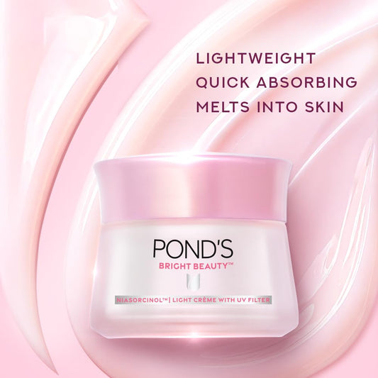 Pond's Bright Beauty Light Cream with UV Filter | Niasorcinol | 100x Better than Vitamin C | Niacinamide