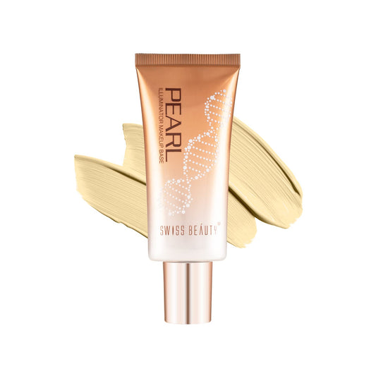 SWISS BEAUTY Foundation Pearl Illuminator Radiant Liquid Highlighter With Radiance Finish | Waterproof, Easily Blendable Illuminator For Face Makeup | Shade -01, 35Gm |