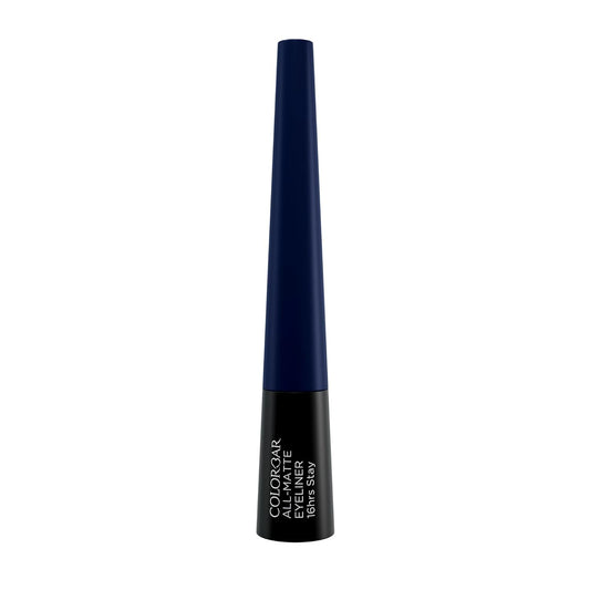 Colorbar All Matte Eyeliner, Blue 003, Matte Finish, 2.5ml | 16 hour stay | Smudgeproof | One stroke application