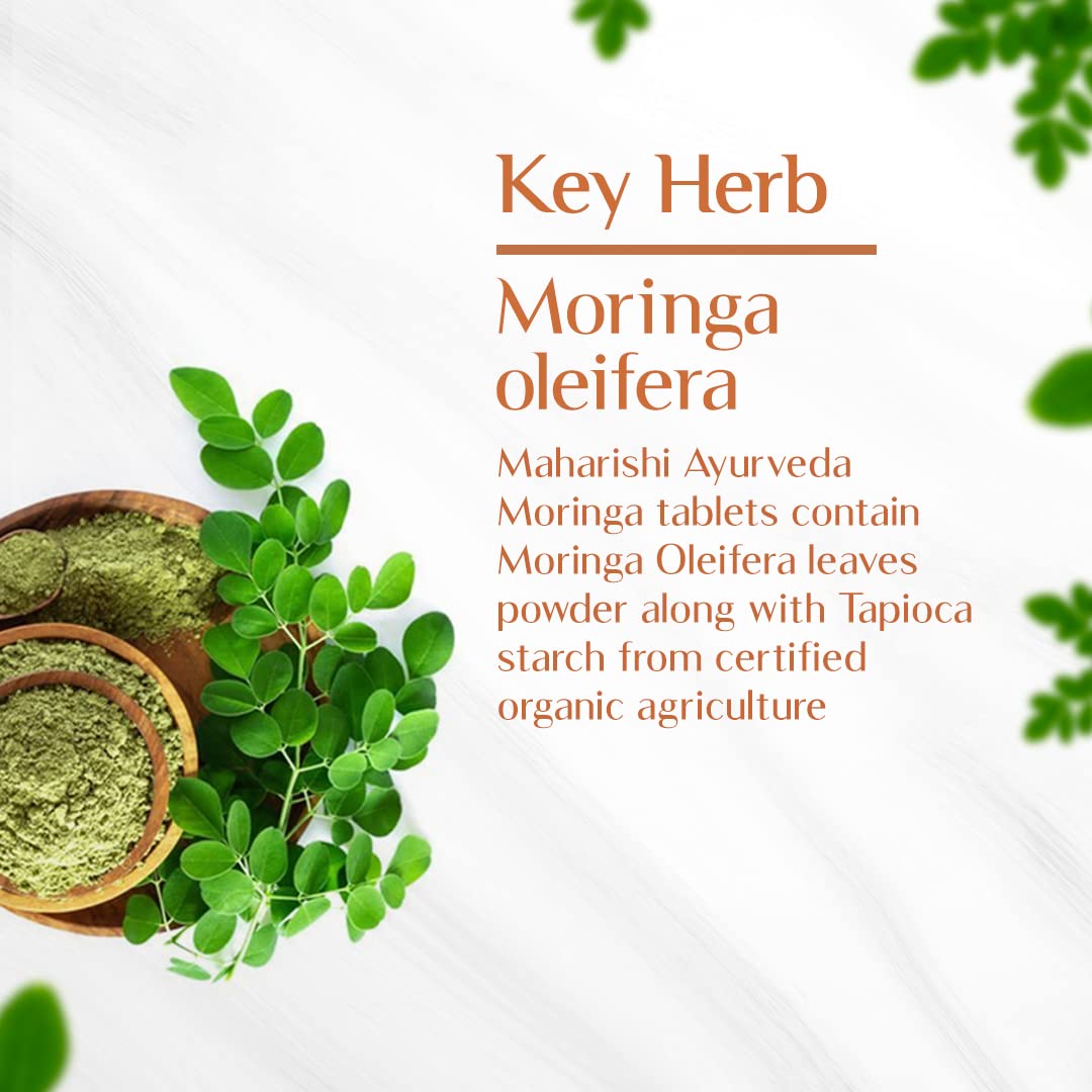 Maharishi Ayurveda Organic Moringa Tablet For pain and inflammation in joints, digestion and metabolism