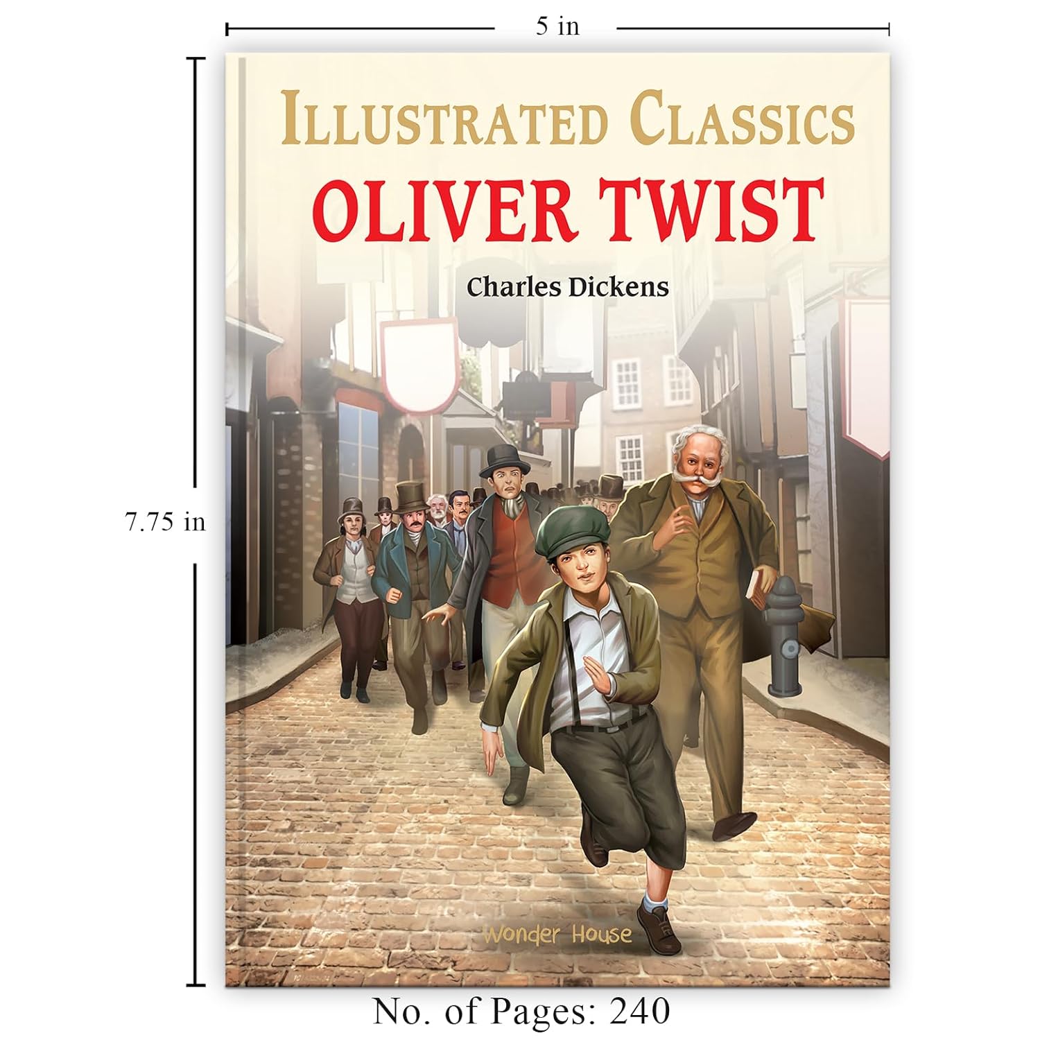 Oliver Twist : Illustrated Abridged Children Classics English Novel with Review Questions Hardcover Book