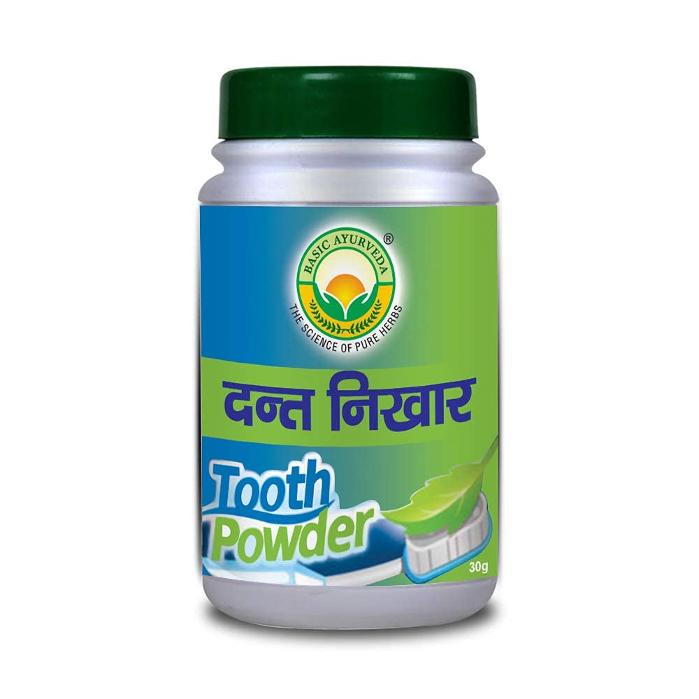 Basic Ayurveda Dant Nikhar Manjan 30g For manage dental neuralgia and decaying teeth, bleeding gums
