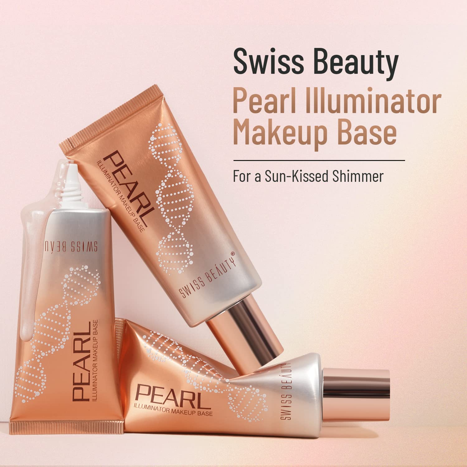 Swiss Beauty Foundation Pearl Illuminator Liquid Highlighter with radiance finish | Waterproof, Easily Blendable Illuminator for Face makeup | Shade -02, 35gm |