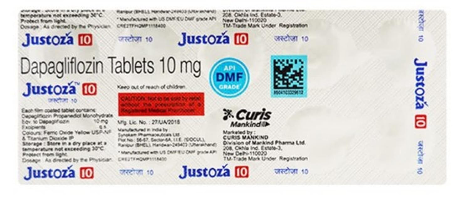 JUSTOZA 10 - Strip of 10 Tablets