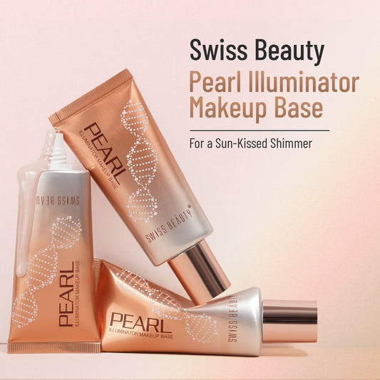 SWISS BEAUTY Foundation Pearl Illuminator Radiant Liquid Highlighter With Radiance Finish | Waterproof, Easily Blendable Illuminator For Face Makeup | Shade -01, 35Gm |