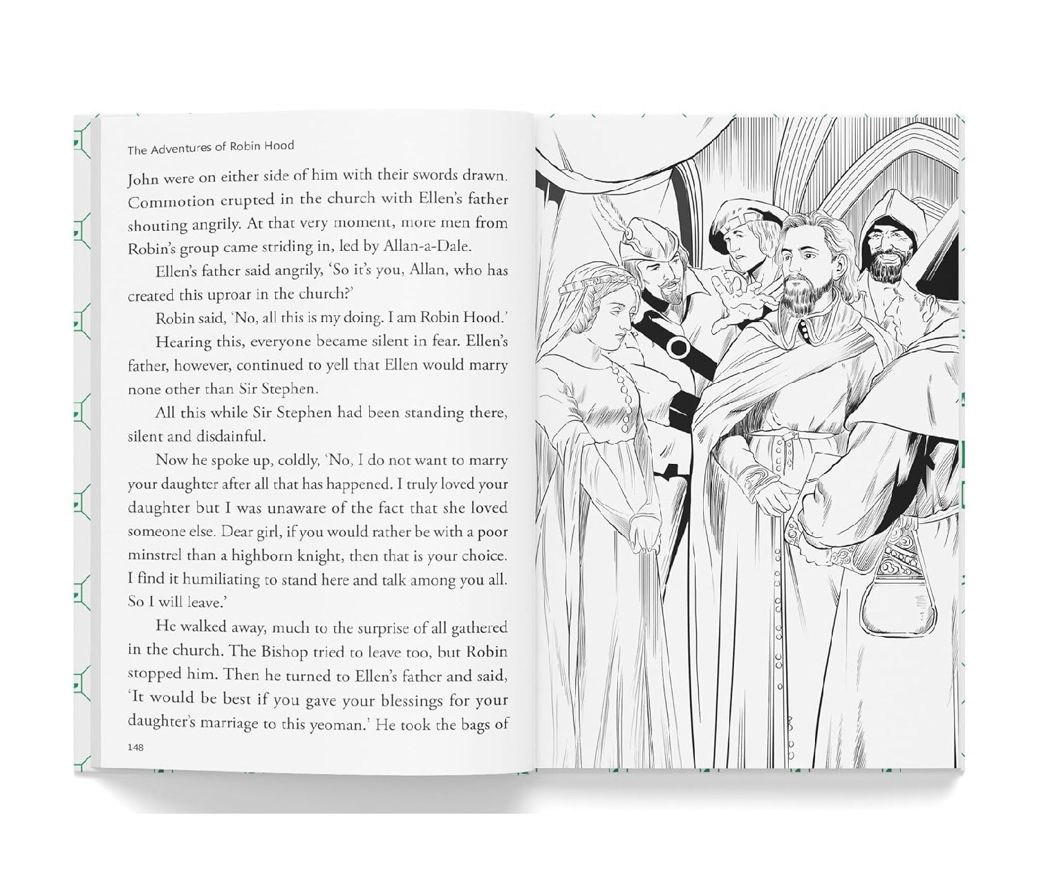 The Adventures of Robin Hood: Illustrated Abridged Children Classics English Novel With Review Questions (Hardback) Book
