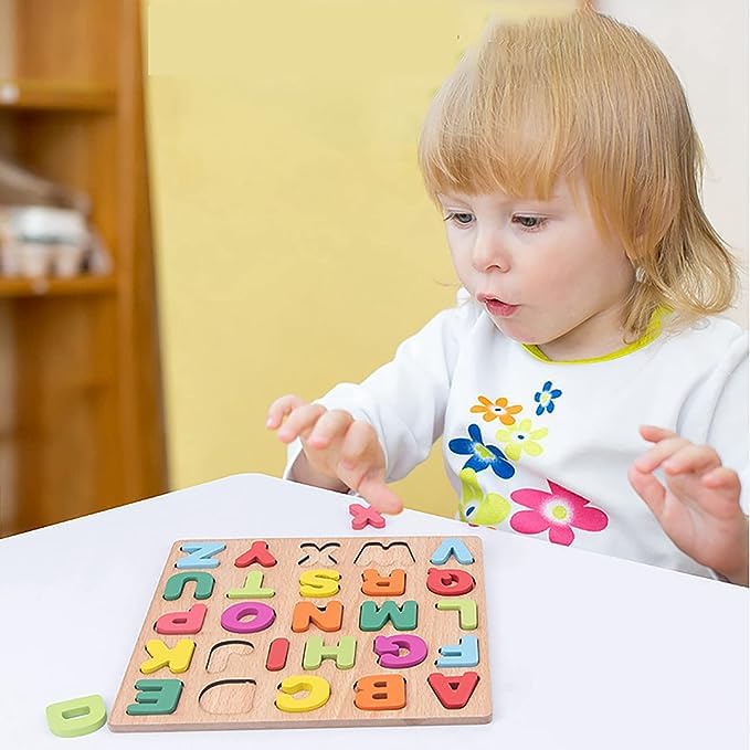 Baby Wooden Learning Educational ABCD Board for Kids, Activity Toys for Toddlers & Preschoolers | ABCD Puzzle Set