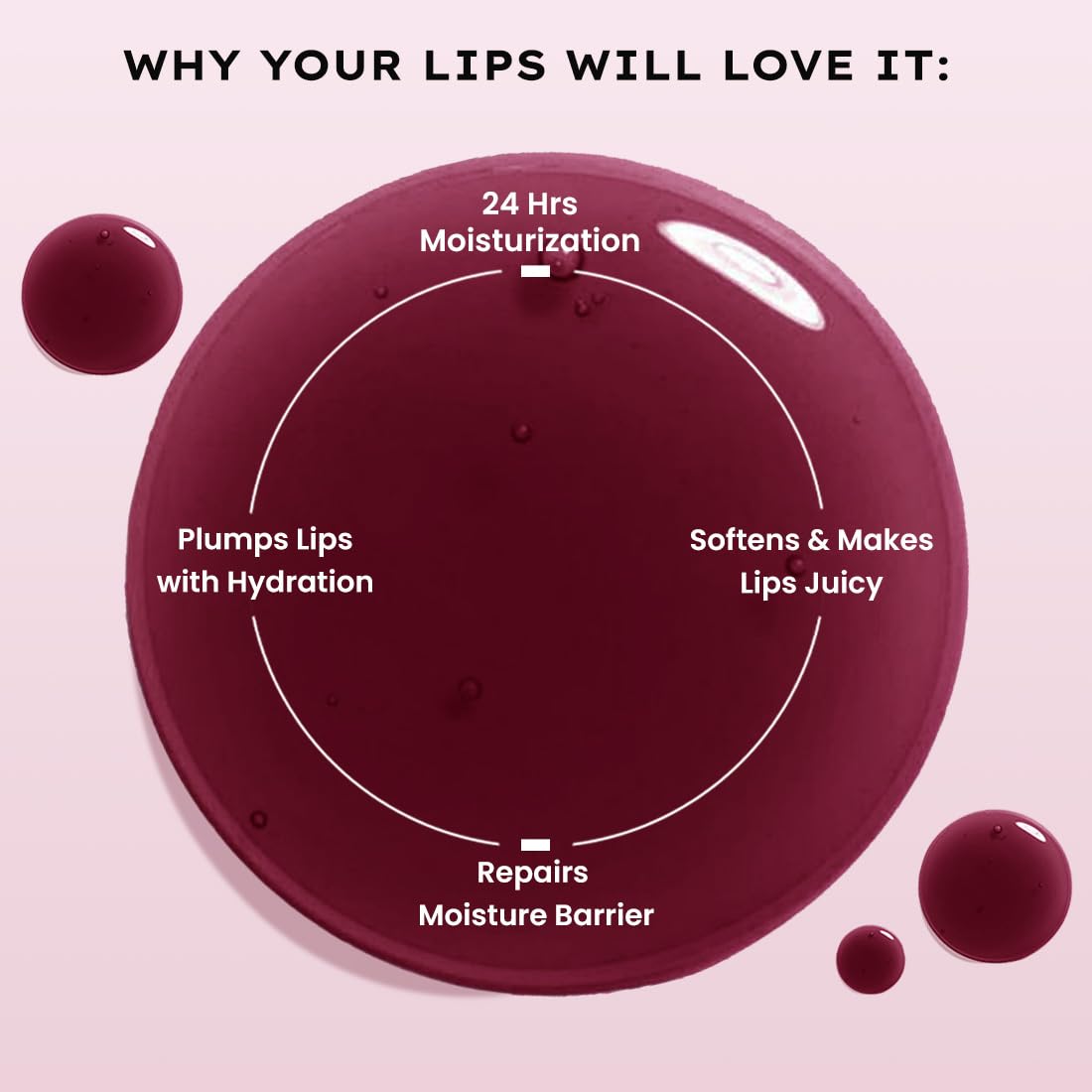 Hyphen Tinted Lip Balm ,Brightens Dark & Dry Lips - 1% Vitamin E, Peptide & Squalane - Orchid, Mauve (10g)
