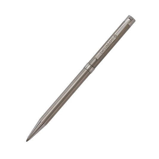 SWISSBRAND Glide 2527 Metallic chrome finish Ballpoint Pen with chrome trim