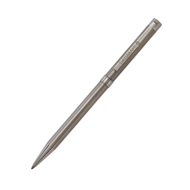SWISSBRAND Glide 2527 Metallic chrome finish Ballpoint Pen with chrome trim