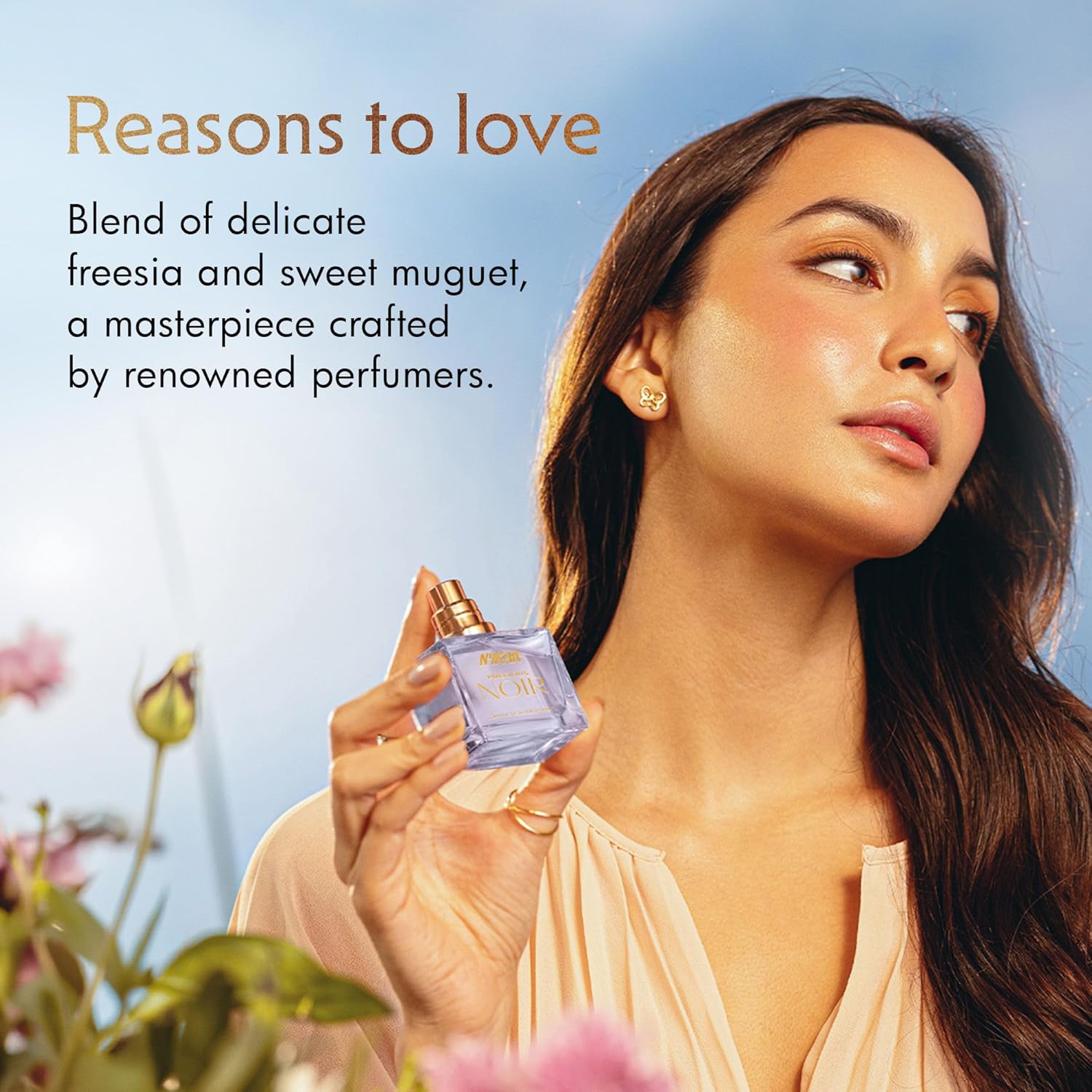 Nykaa Moi Precious Noir Eau De Parfum for Women, Freesia & Apple Scent, 30ml