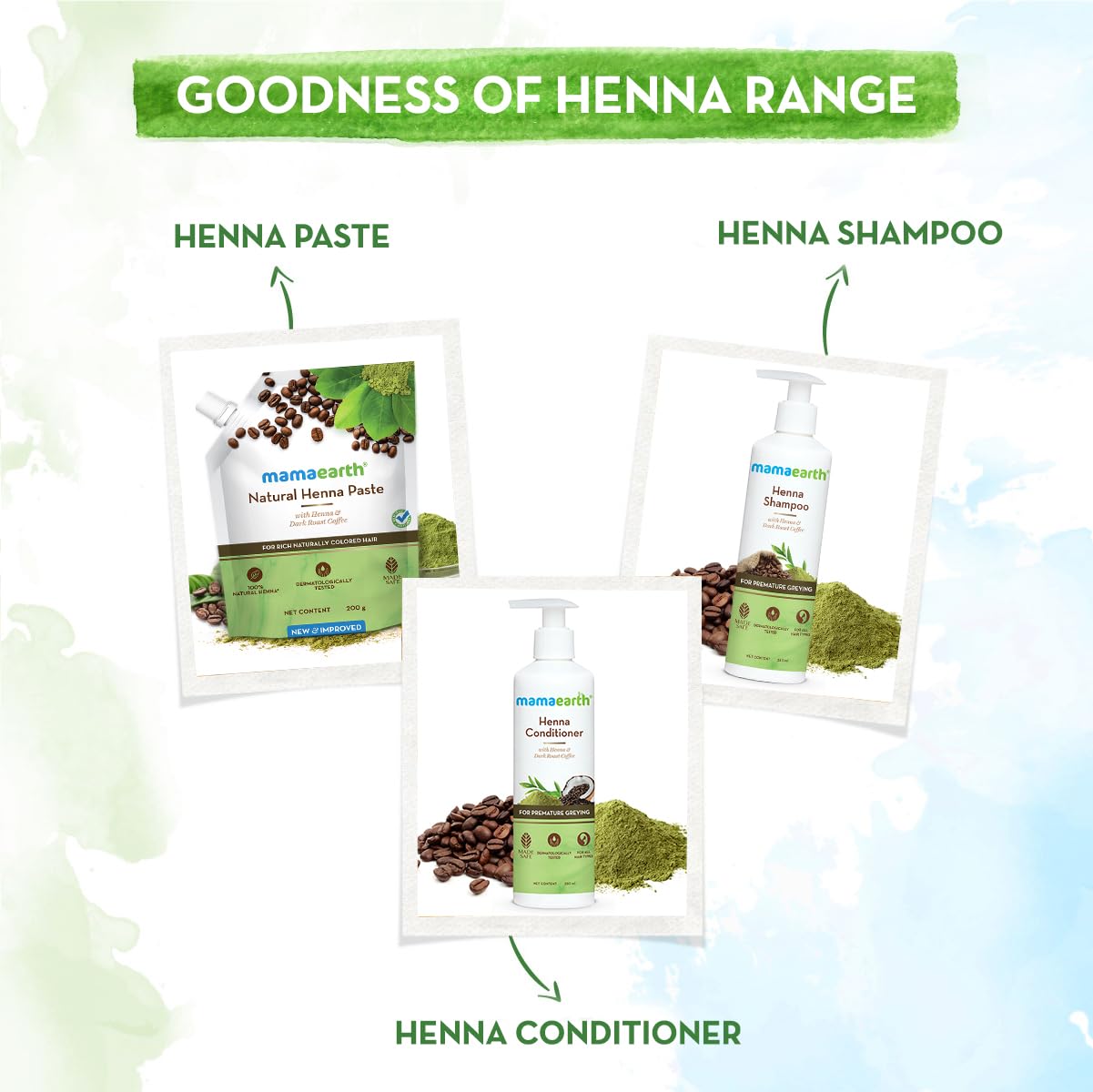 Mamaearth Natural Henna Paste For Rich Naturally Colored Hair - 200 gm