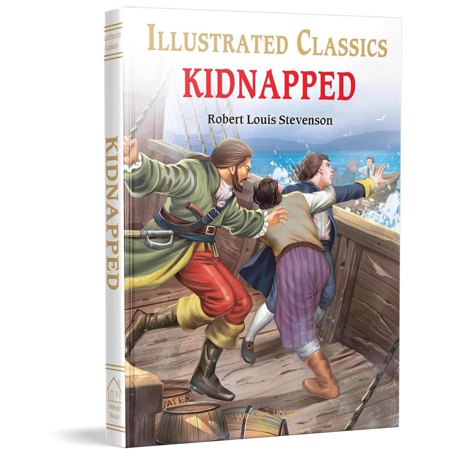 Kidnapped for Kids : Illustrated Abridged Children Classic English Novel with Review Questions Hardcover Book