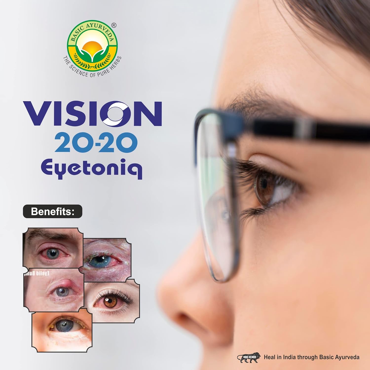 Basic Ayurveda Vision 20-20 Eyetoniq 450 ml For dull pain with burning, Blurring vision, oedema