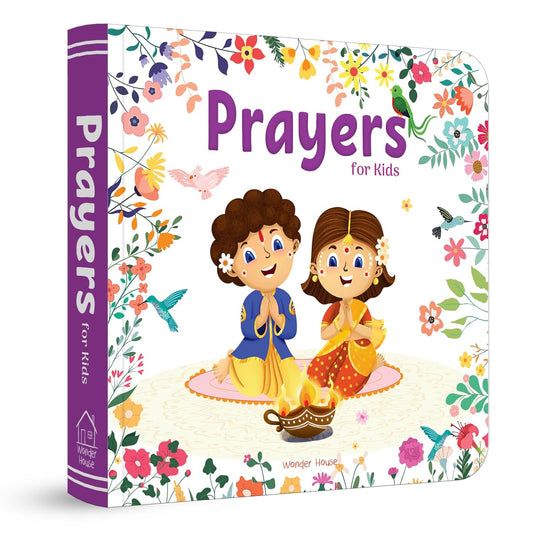 Prayers for Kids – Illustrated Prayer Book for Children: Simple Daily Prayers in English, Hindi & Sanskrit for Easy Understanding | Board Book