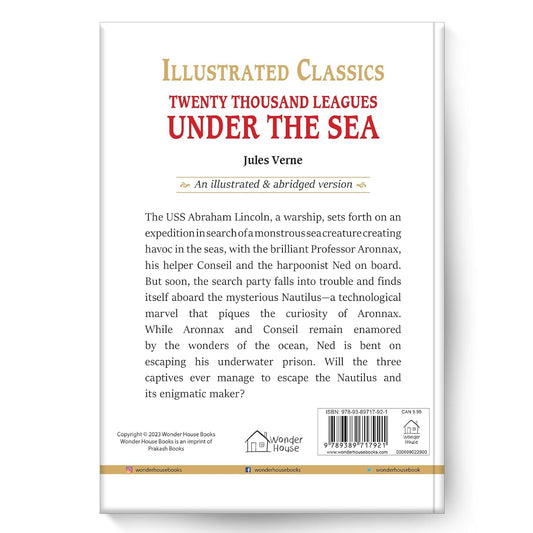 Twenty Thousand Leagues Under The Sea: Illustrated Abridged Children Classics English Novel With Review Questions (Hardback) Book