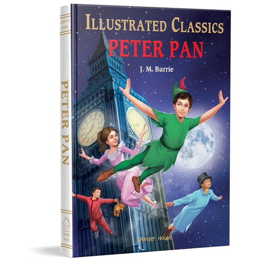 Peter Pan : Illustrated Abridged Children Classics English Novel with Review Questions Hardcover  Book