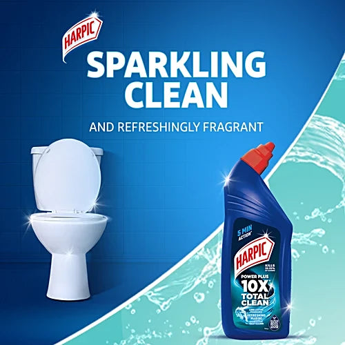 Harpic Disinfectant Toilet Cleaner Liquid - Refreshing Marine, 1 L