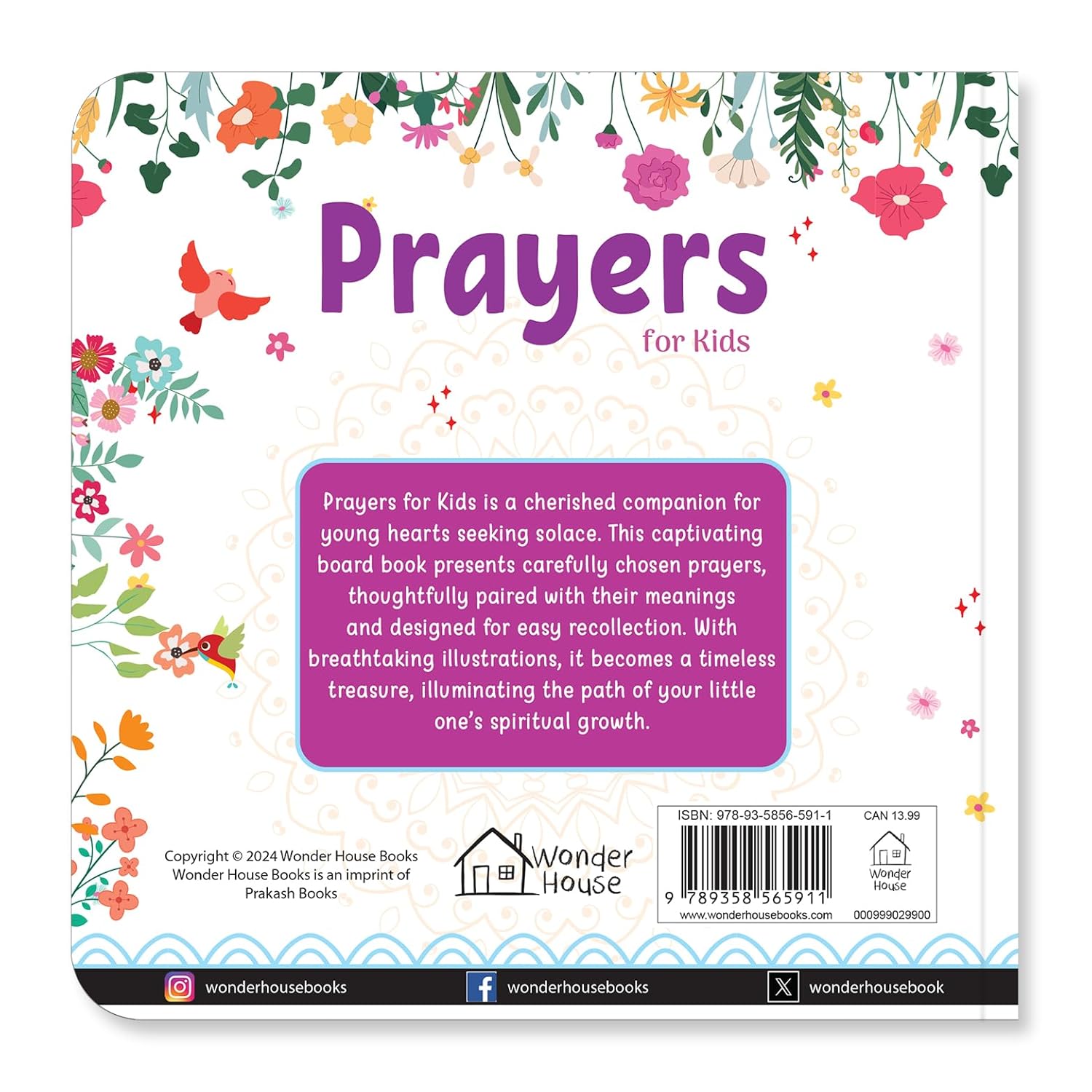 Prayers for Kids – Illustrated Prayer Book for Children: Simple Daily Prayers in English, Hindi & Sanskrit for Easy Understanding | Board Book