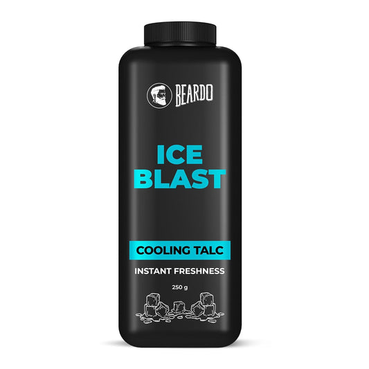 Beardo Ice Blast Cooling Talc , 250g For Instant Freshness | INSTANT ICY COOLING Talcum Powder Men